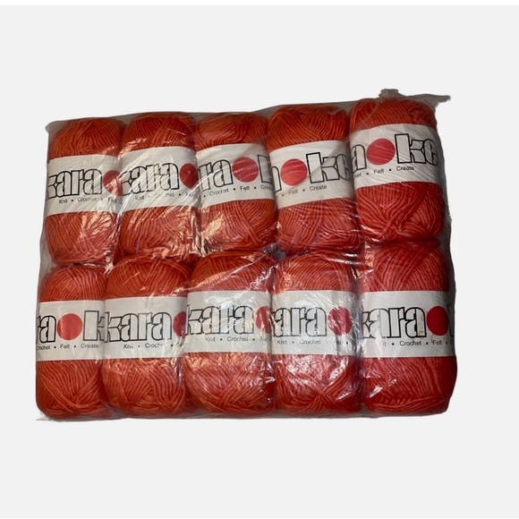 SWTC Karaoke Yarn 50% Soy Silk 50% Wool Worsted 304 Orange Peach Southwest - Picture 7 of 7